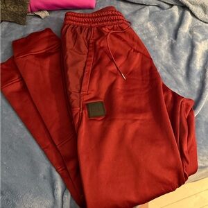 Red fleece lined under armour sweatpants medium